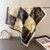 Luxury Brand 2026 Chain Print Square Silk Scarf for Women Hijab Hair Bands 70cm Neckerchief Female Satin Shawl Ribbon Headband