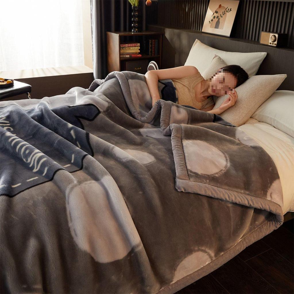 G5Z Winter Thickened Flannel Blanket – Coral Warm Single Dorm Bed Sheet Blanket