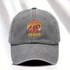 Versatile Retro Print Washed Vintage Soft Top Baseball Cap Unisex Outdoor Sunshade Baseball Cap
