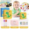 Portable Drawing Board for Kids with Water Chalk Sticks Wet Wipes and Copy Painting Book Educational Creativity Toy for Toddlers and Preschoolers