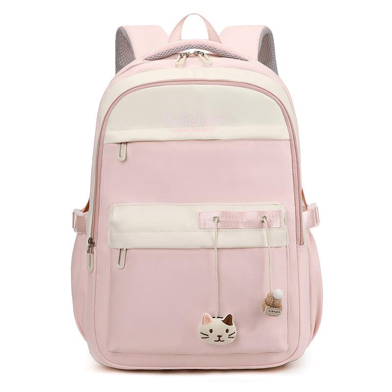 New Japanese ins Leisure Campus School Bag College Students Junior High School Students Female Backpack Light Travel Backpack розовый