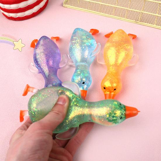 Třpytivá kachnička Fidget Hračka na odbourání stresu Průhledná kachnička Senzorická hračka Zvířátko na dekompresi Míček na stres Party drobnosti Výplň velikonočního košíku
