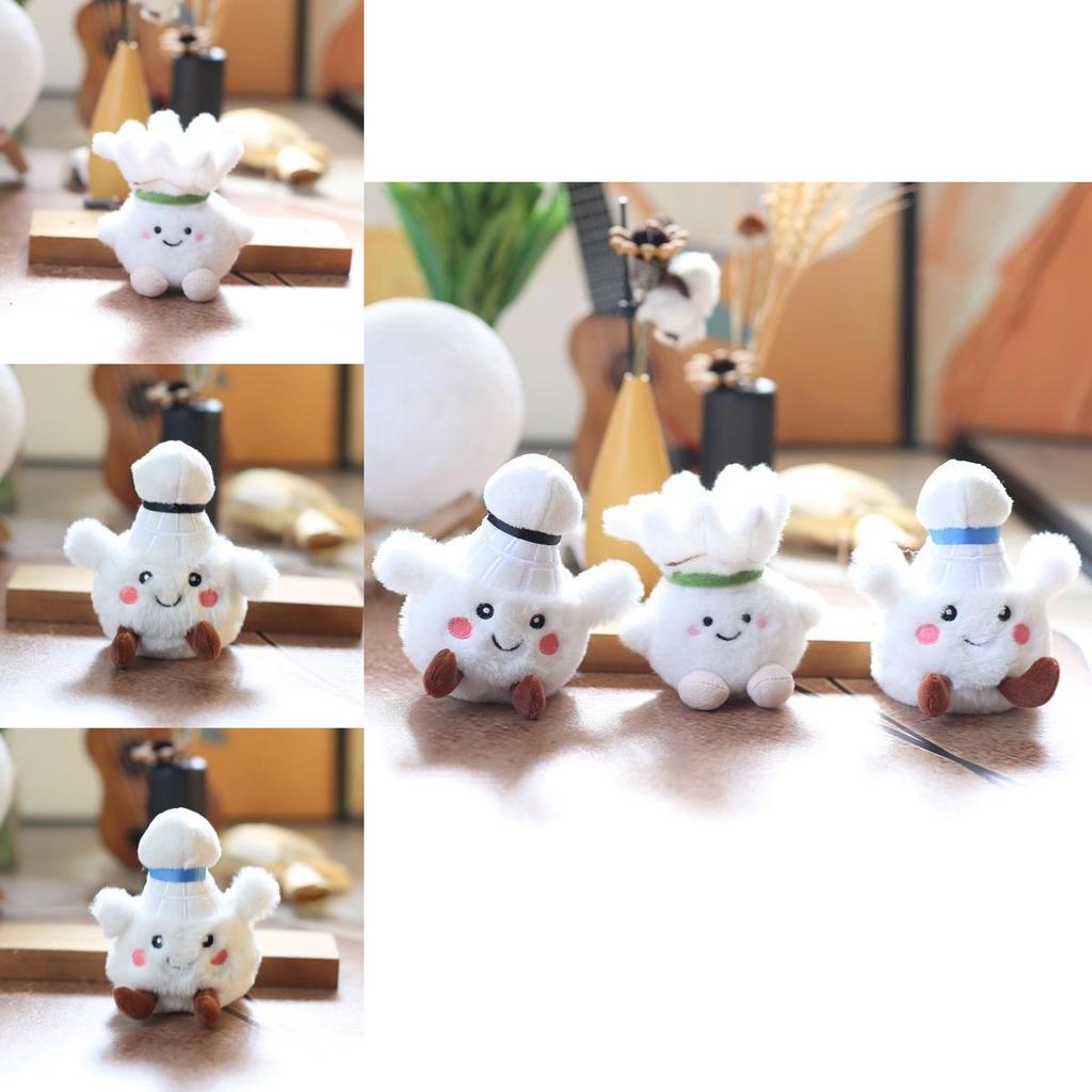 Stuffed Plush Badminton Keychain Backpack Pp Cotton Short Plush Gift For Teens
