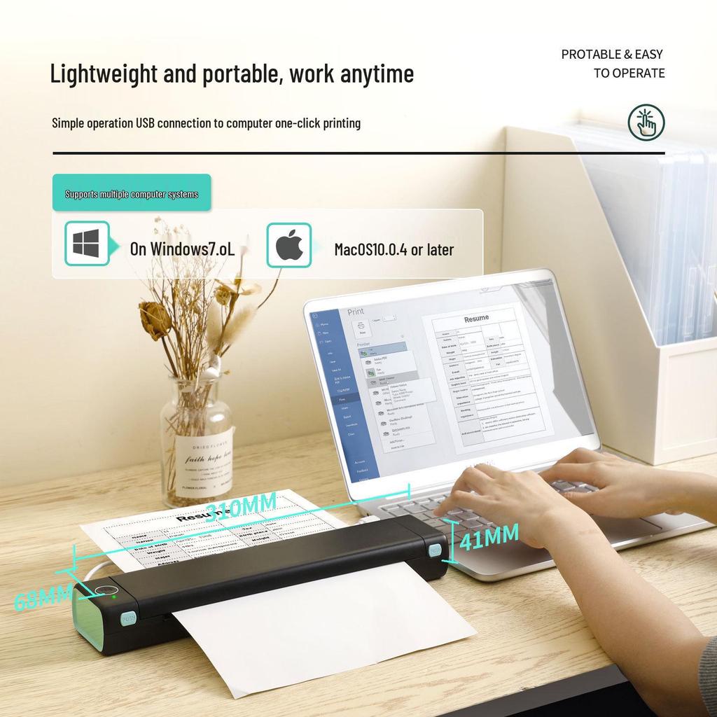 Phomemo M08F Portable A4 Thermal Printer for Home & Tattoos