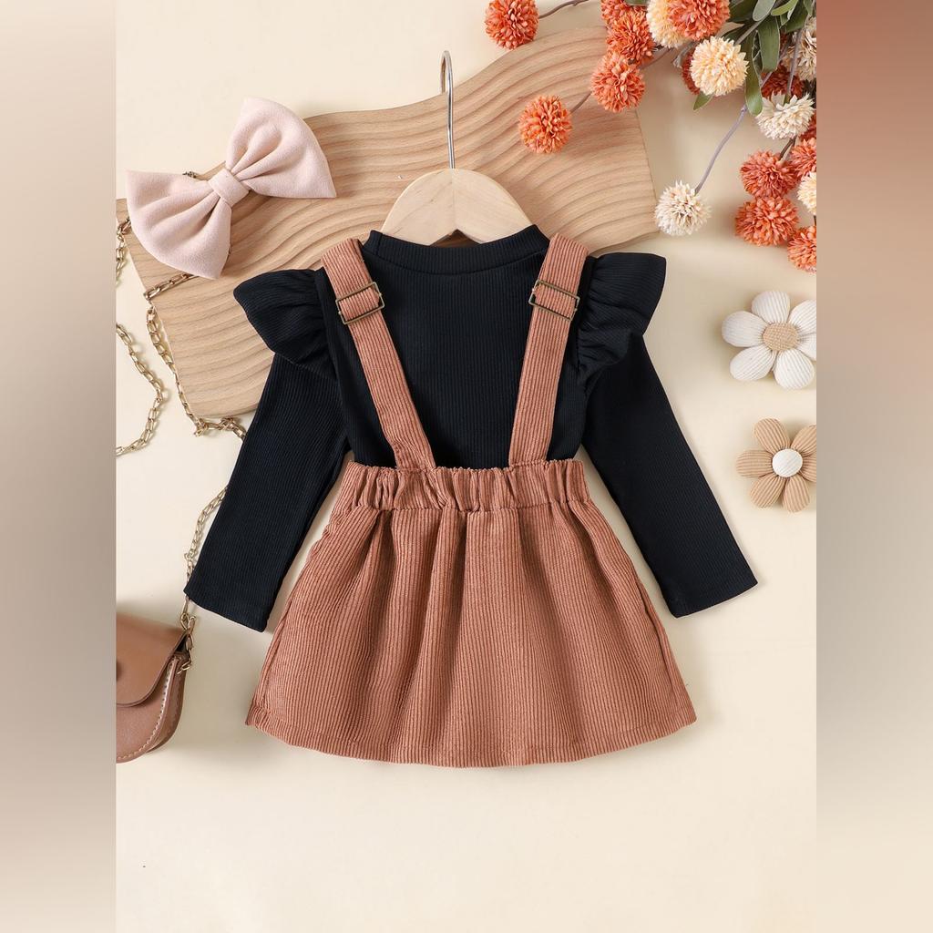 Girls' Baby Cartoon Romper Dress Set