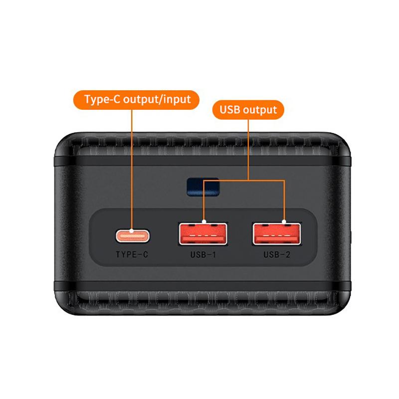 12*21700 Battery Holder 10W 22.5W Fast Charging 15W Wireless Charging Diy Power Case Dual Usb Type C Charge Box With Led Light