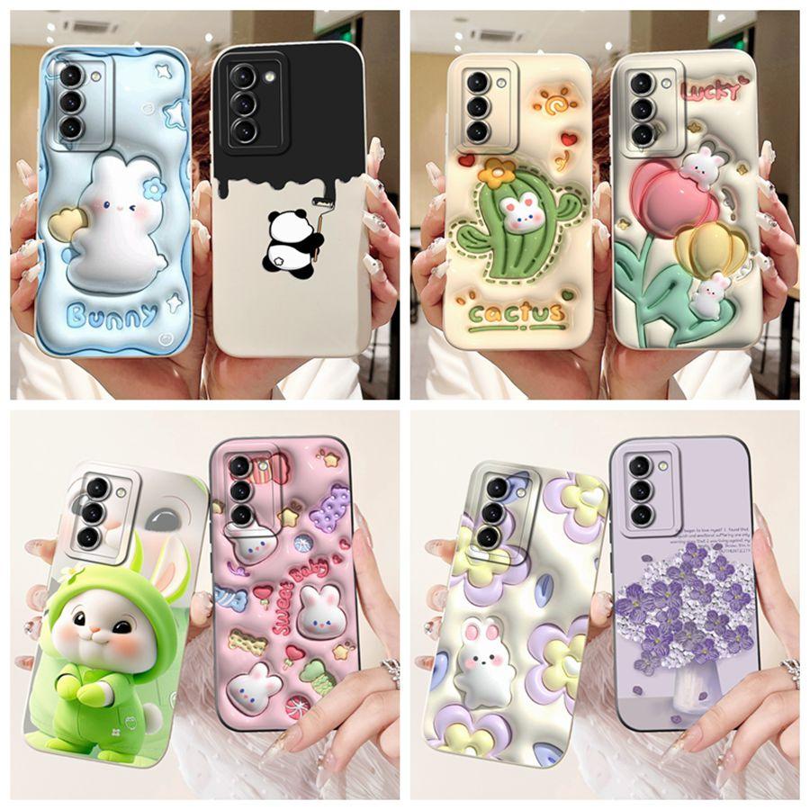 For Samsung Galaxy S21 FE 5G S21FE Phone Case Shell Cartoons Painted Soft Silicone Coque For Samsung SM-G990B Back Cover