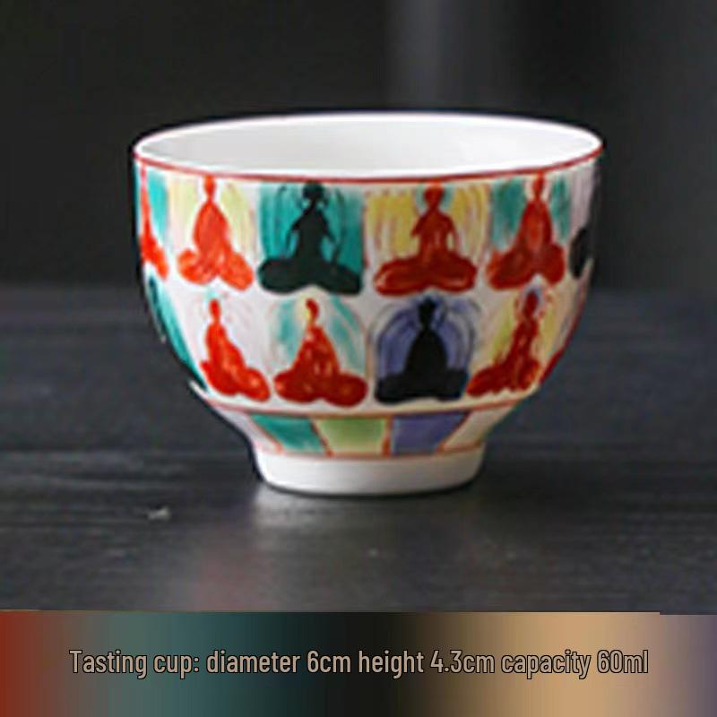 Rotating Sancai Gaiwan: Enamel Color Mutton Fat Jade Porcelain Tea Bowl with Lid for Kung Fu Tea Brewing.