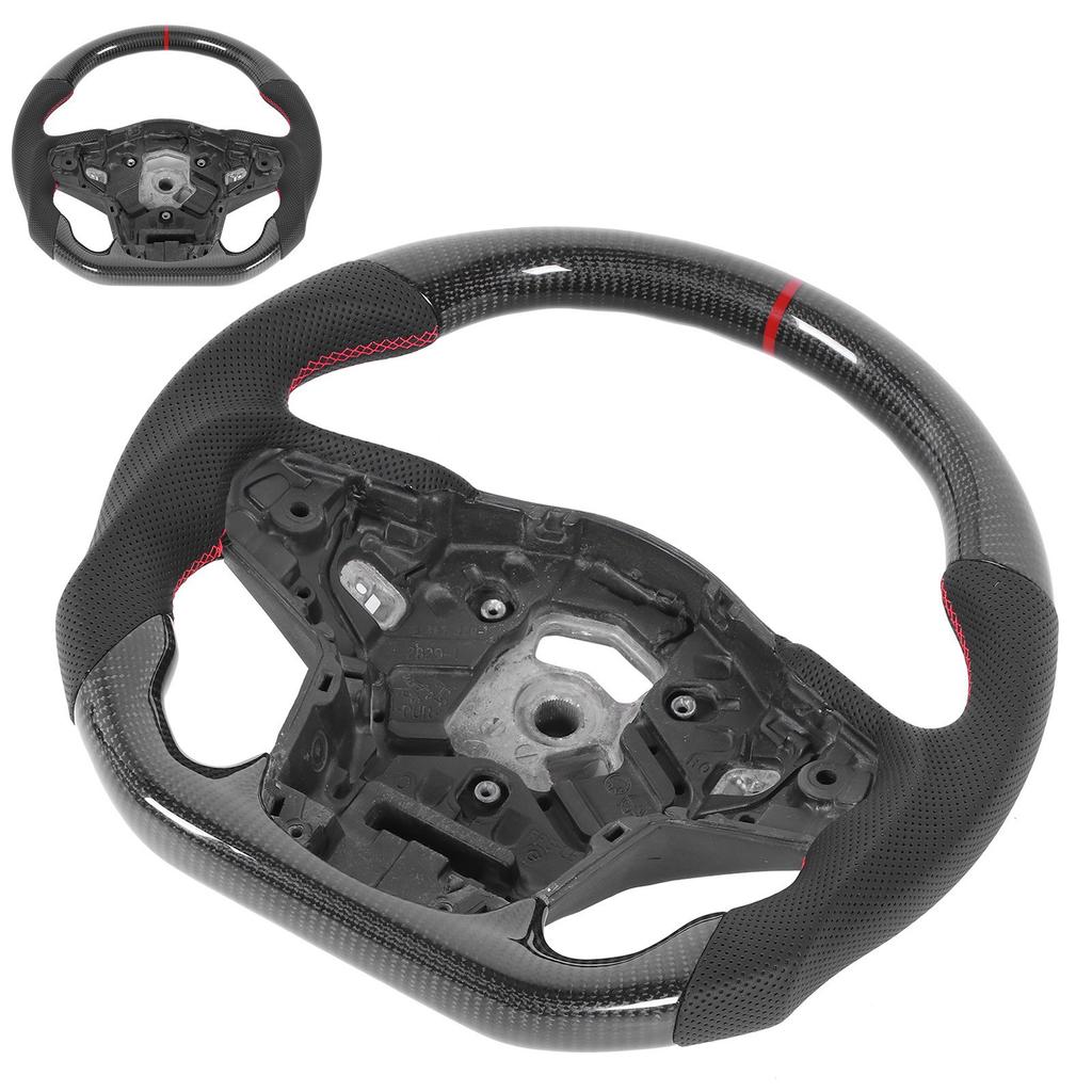 Carbon Fiber Steering Wheel Nappa Perforated Leather Fit for GR Supra A90 2020+