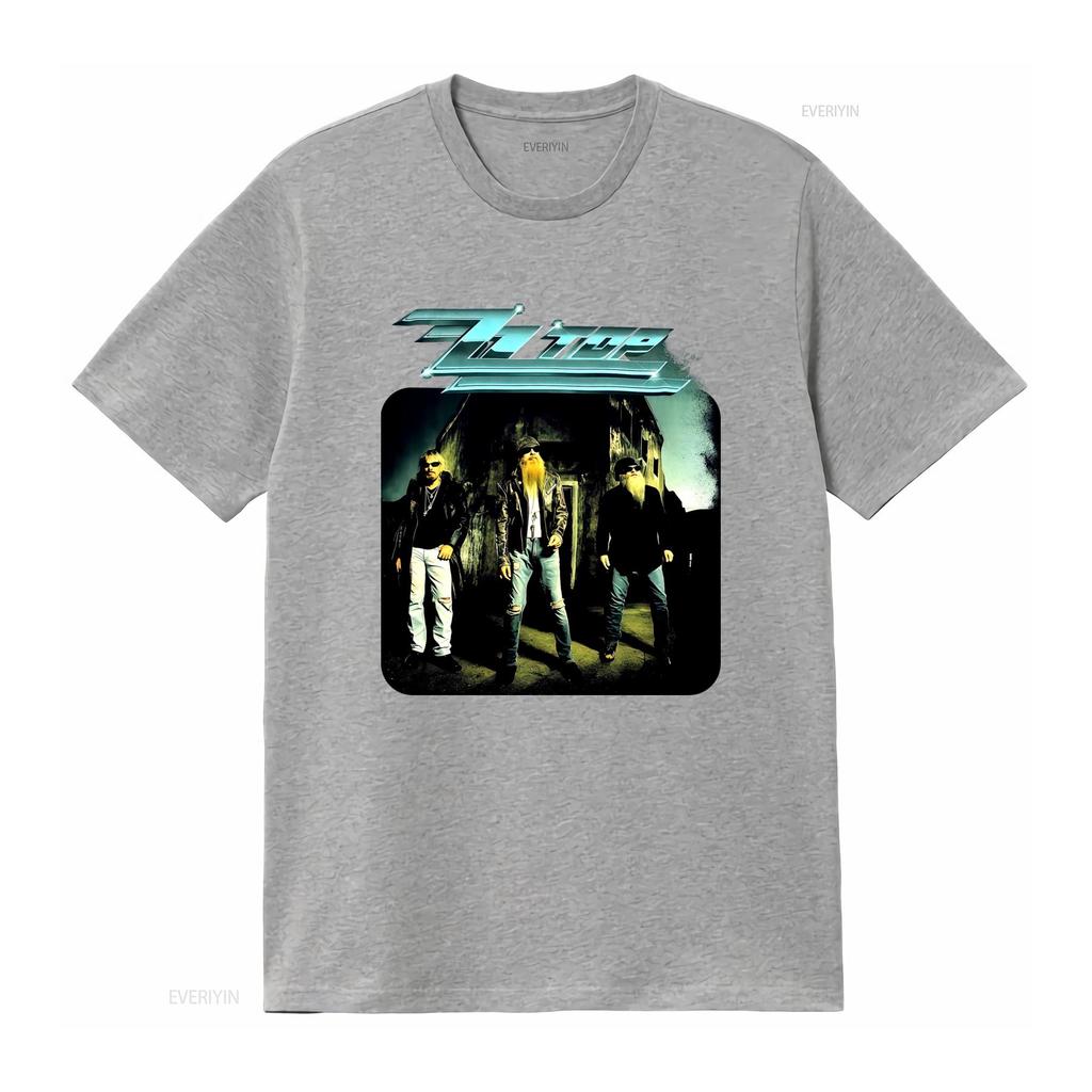 Vintage Retro Zz Top Rock Band Group Portrait Print Casual T Shirt Vintage Washed Top For Everyday Wear Versatile Soft Graphic