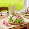 Easter Eggs Rabbit Decorations Wood Plastic Indoor Outdoo Family Activity Supplies Desktop Ornament