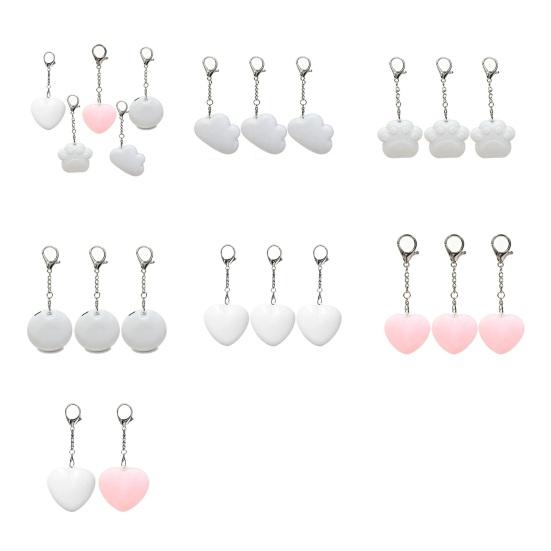 2/3/5Pcs Sensor Light Touch Sensing LED Light Rechargeable Mini Flashlight Heart Shape Handbags Wallets Keychain