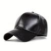 Baseball Leather PU Faux Color Plain Solid Neutral Gender Women  Men For Caps Spring And Autumn Outdoor Adjustable Casual Hats Hip Hop Urban Street