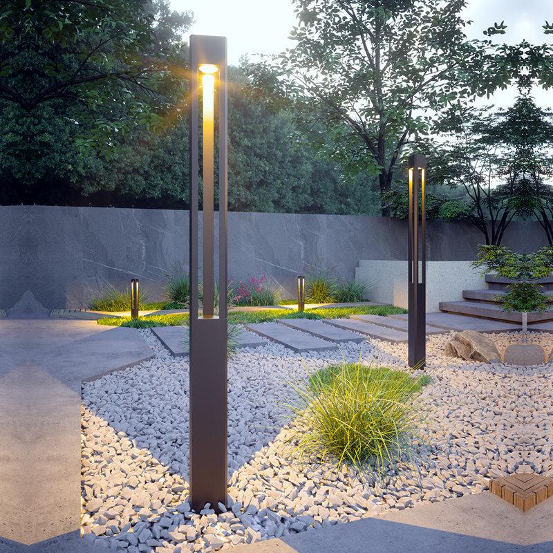 Modern Minimalist Outdoor LED Garden Lamp - Waterproof Landscape Light for Streets, Villas, and Public Areas