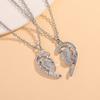 2 Pièces/Ensemble Puzzle Cœur Brisé Papillon Collier Cristal Meilleures Amies Bijoux Amitié BFF Femmes Filles