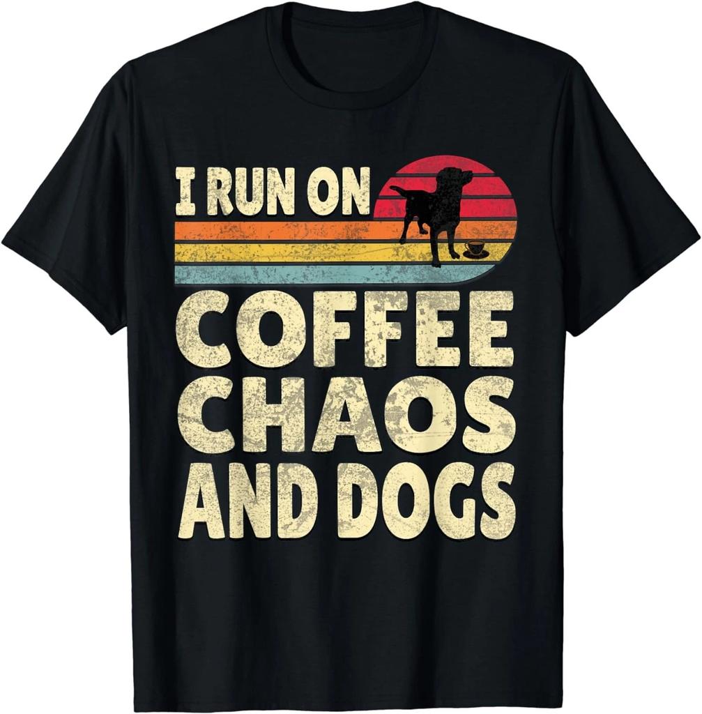 Funny I Run On Coffee Chaos And Dogs Gift Unisex T-Shirt