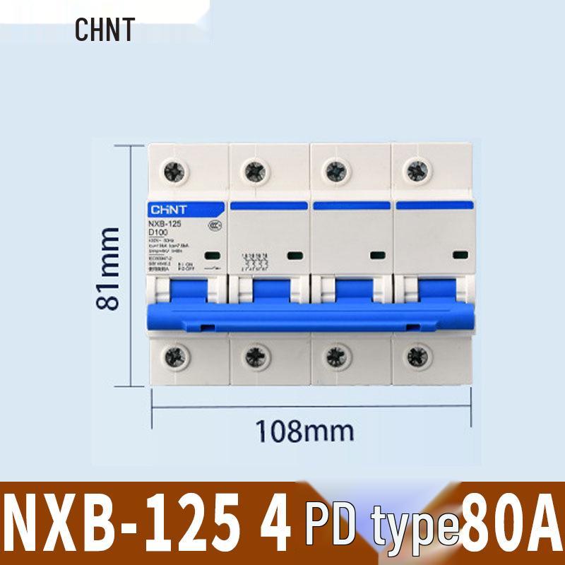 Chint NXB Air Switch Circuit Breaker: 1P, 2P, 3P, 4P Household Type D Three-Phase Disconnector 380V.