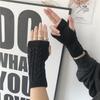 Knitted Gloves, Women's, Fingerless Gloves, Men's, Wrist Guards, Warm Coats, Half-fingered Gloves, Woolen Gloves, Couple Styles