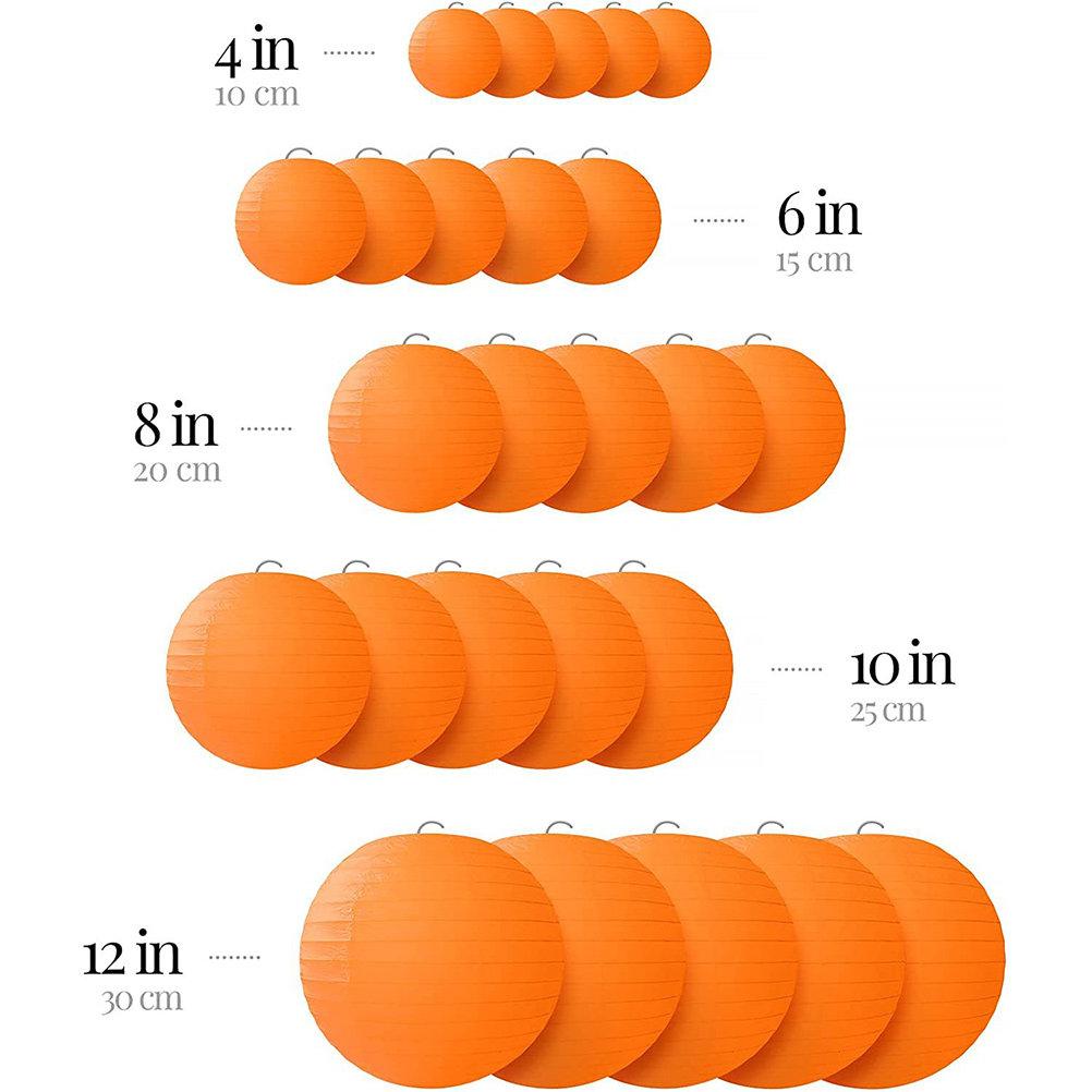 

25Pcs Paper Lantern Hanging Lanterns Exquisite Outdoor Decoration for Wedding Birthday Festival Party Garden Lantern other оранжевый