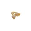 Real Gold Full Diamond Love Zircon Personalized Opening Adjustable Light Luxury Jewelry Japanese Ring Couple Ring