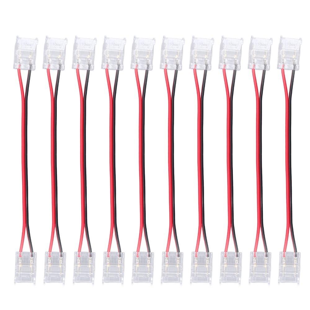 10pcs Double Headed Strip Light Connector 8mm/10mm Jumper Connector LED Strip Connector  For Party