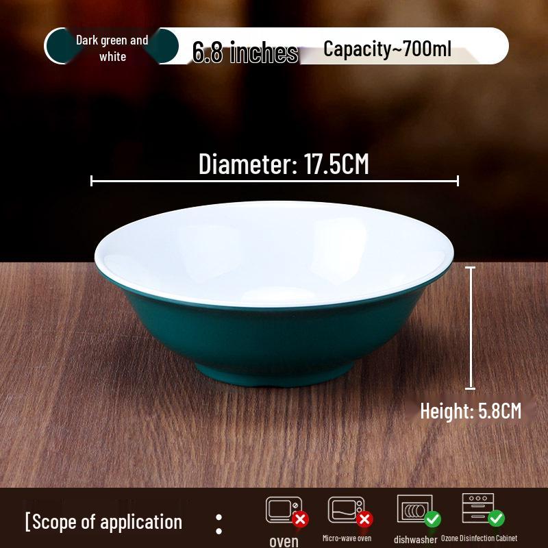 10-Piece Melamine Bowl Set: Ideal for Breakfast, Soup, Congee, Soy Milk, Wonton, Rice Noodle, and Hot & Spicy Soup.