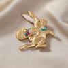 Vintage Bunny Pin With Electroplated Finish For Unisex Animal Collectible Accessory