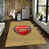 "Arsenal Logo Carpet with Red Shield Design and Gold Background" Suitable for use as an anti-slip for living room bedroom sofas