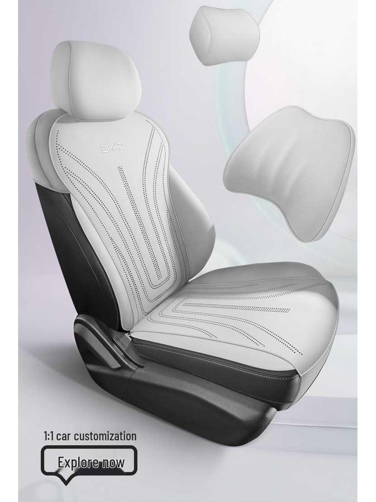 Funda de Cojín de Asiento de Ante para BYD Sea Lion 05EV - Ajuste Universal para las Cuatro Estaciones