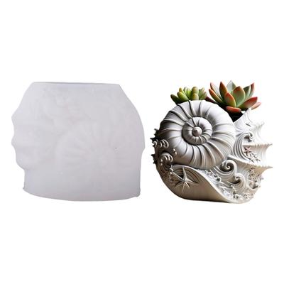 Flexible Conch Planter Silicone Mold Conch Craft Mold For DIY Resin Jewelry Crafting And Concrete Decorations