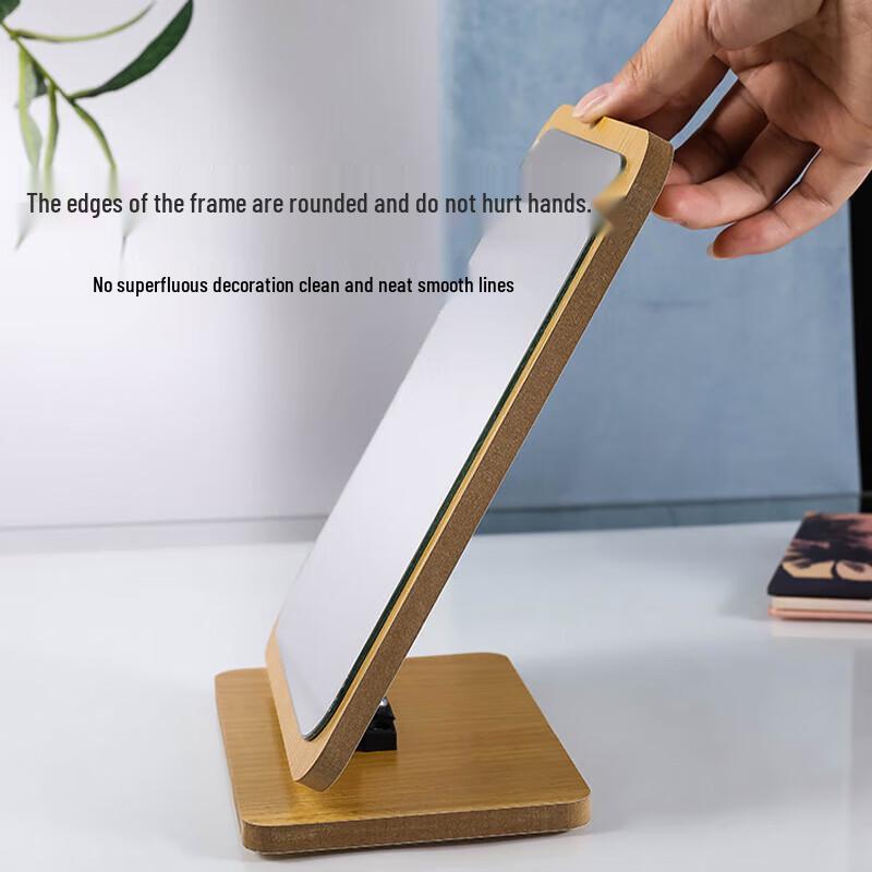 SPACEXPERT Wooden Foldable Desktop Makeup Mirror