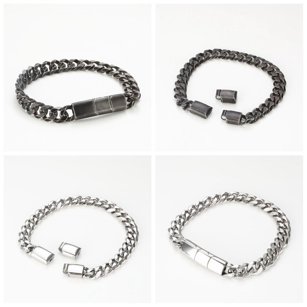 

Jewelry Accessories Link Chain Bracelet Silver Color Couple Bracelet Stainless Steel Bracelet