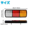 Tail Warning 12V Marker Turn Small Brake Square Set of 2 and X-STYLE Lights, Lights, 75-LED Lamps, Signals, Lights, Truck/Trailer, Universal, Shape,