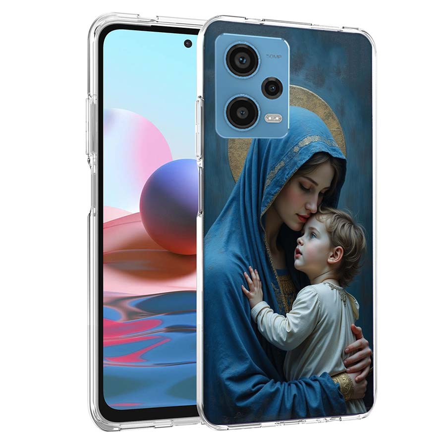 The Virgin Mary and the Baby Phone Case For Redmi Note 13 12 14 15 Pro Plus 13R 11 11T 11E 11S 10 Pro 10S 9 9S Cover Cell Clear