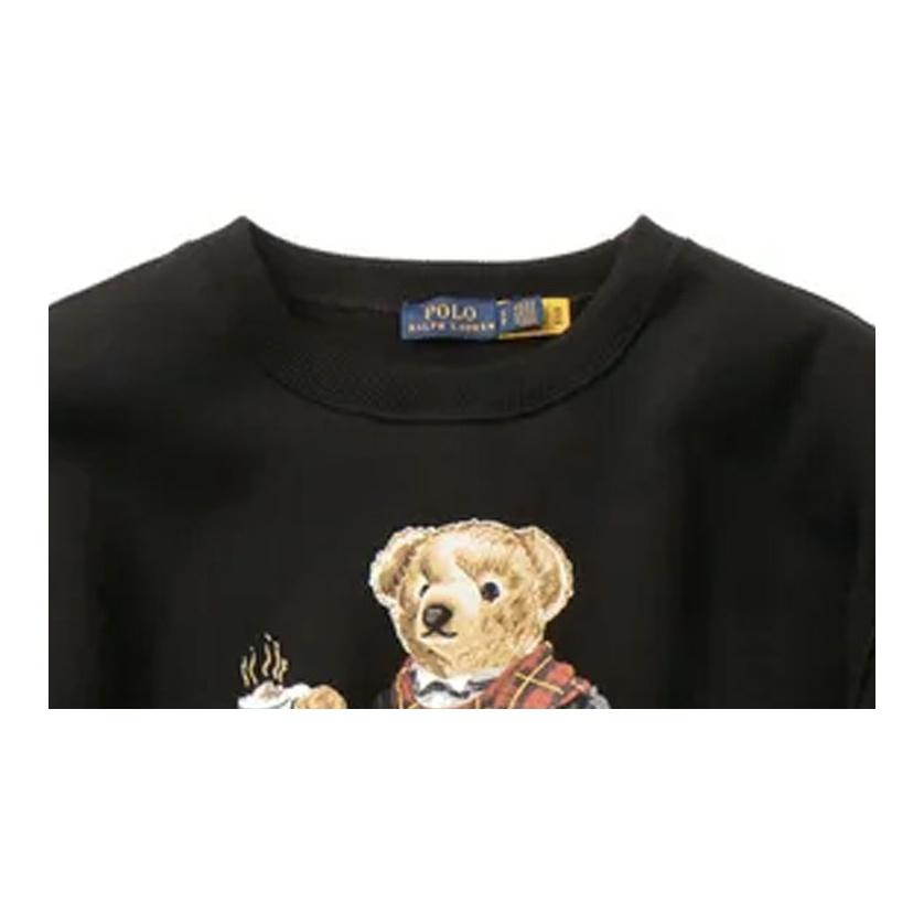 Polo Ralph Lauren Bear Print Crewneck Sweatshirt Women sweatshirt Black 211823689-001