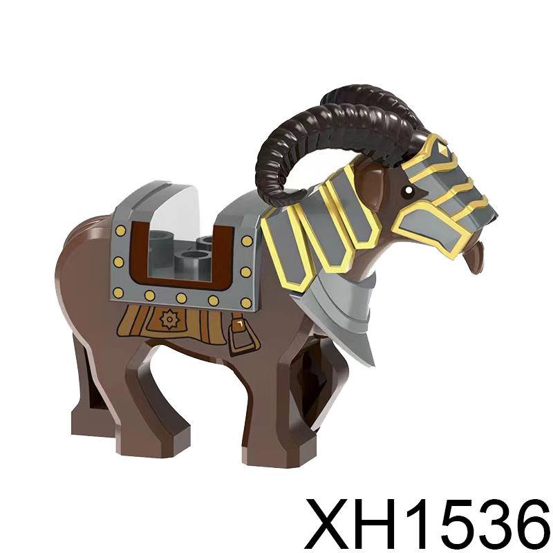 Magic Movies Medieval Animal Figure Building Blocks Dragon Elk Wild Boar Bighorn Sheep Dog Mini Model Bricks Toys DIY Kids Gifts