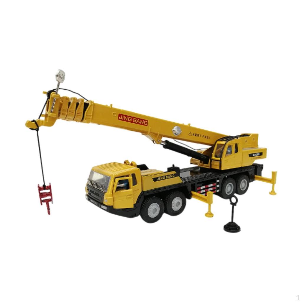 1:50 Scale Crane Truck Model for Kids Educational Alloy Vehicle Ages 3+