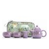 Purple Ru Kiln Kiln Outdoor Tragbares Reise-Teeset Eine Kanne Drei Tassen Keramik Kuaike Tasse Merchandise Geschenke Hoch