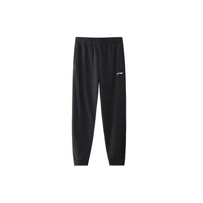 Li Ning Lifestyle Series Effen Kleur Casual Trekkoord Gebreide Sportbroek Heren Onderkleding Zwart AKLSE41-1