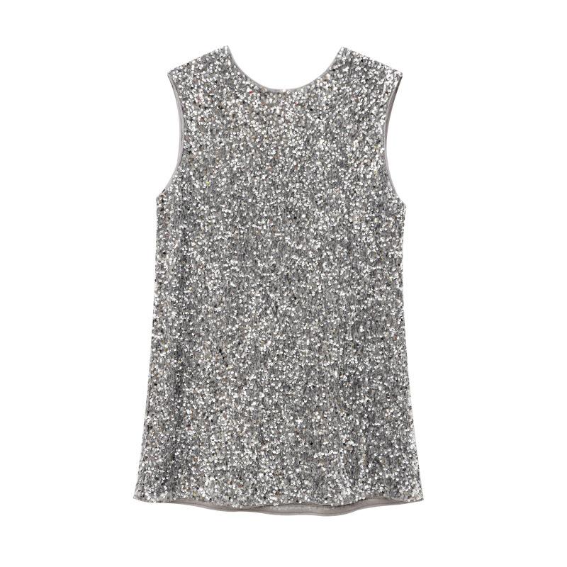 European & American Style Women's Sequin Party Dress with Back Tie 2025