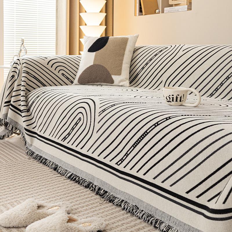 Nordic Style Chenille Sofa Cover Full Cover Four Seasons Universal High-end Feel Cat Scratch Prevention Sofa Fabric