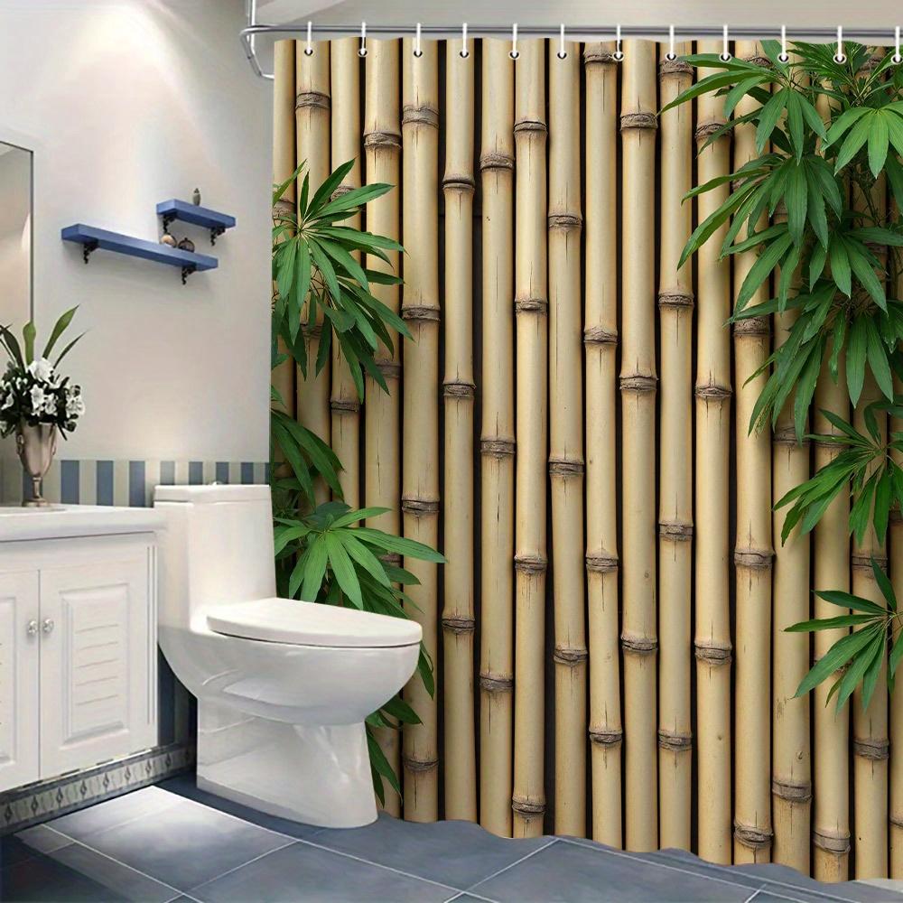 Happy Adults Toys Bamboo Forest Waterproof Shower Curtain For Bathroom Decor, Nature-Inspired Design, Vibrant Colors, Unique Style