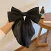 Elegant Solid Large Bow Ribbon Hair Clip for Women Girl Sweet Headbands Soft Satin Hairpin Hairgrip Fashion Hair Accessories
