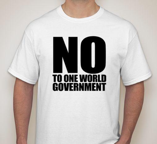 No To One World Government Peoples Choice Politics Options small-5XL Available