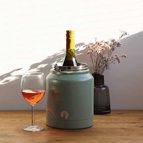 CAPTAIN STAG Sports Bottle, Direct Drinking, Double Stainless Steel Bottle, Vacuum Insulated, Keeps Drinks Cold, HD Water Tank, 2.5L, Antique Green, U