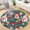 1pc Christmas Winter Office Round Area Rug, Under Office Chairs Bedroom Living Room Home Decor, Room Deco, Available in Various Sizes