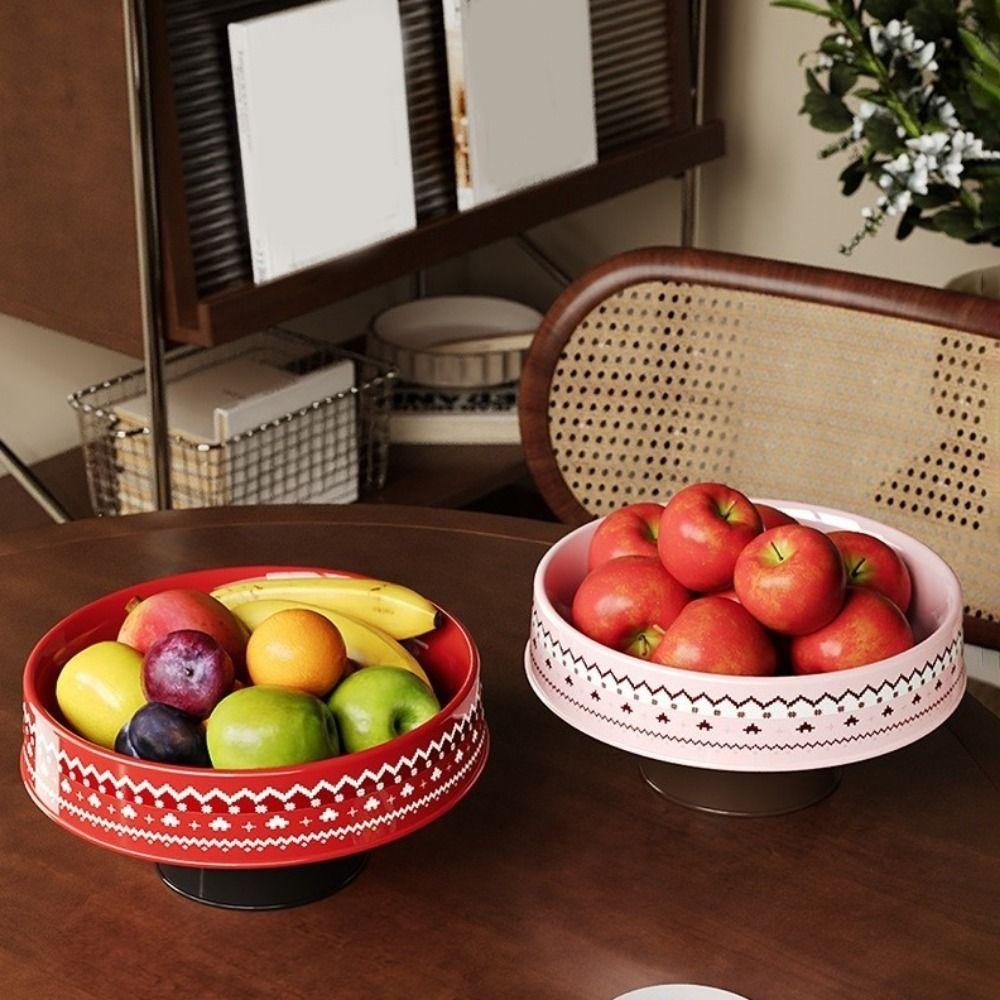 Large Capacity Dried Fruit Plate Plastic Fruit Serving Tray  Tea Table