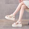 Internet Celebrity Sandals Women's Summer Wear Ins Fairy Wind Spring 2025 New Super Fire Thick Bottom Versatile 7cm Heightening Rhinestone