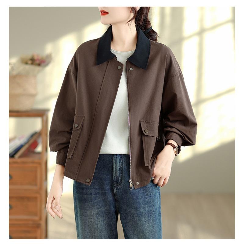DIMANAF 2025 New Autumn Winter Women Coats Jackets Thick Cotton Loose Casual Lady Outerwear Vintage Plus Size