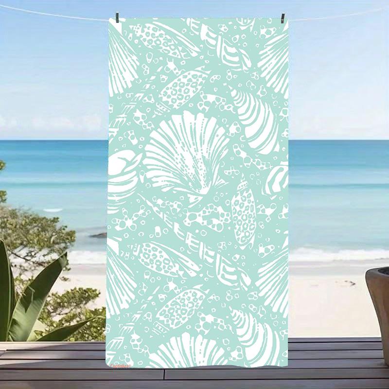 Buntes Fisch-Strandtuch Streifenmuster Druck Übergröße Mikrofaser Schnelltrocknend Sandfrei Sommerurlaub Pool Reisen Boho Geschenk
